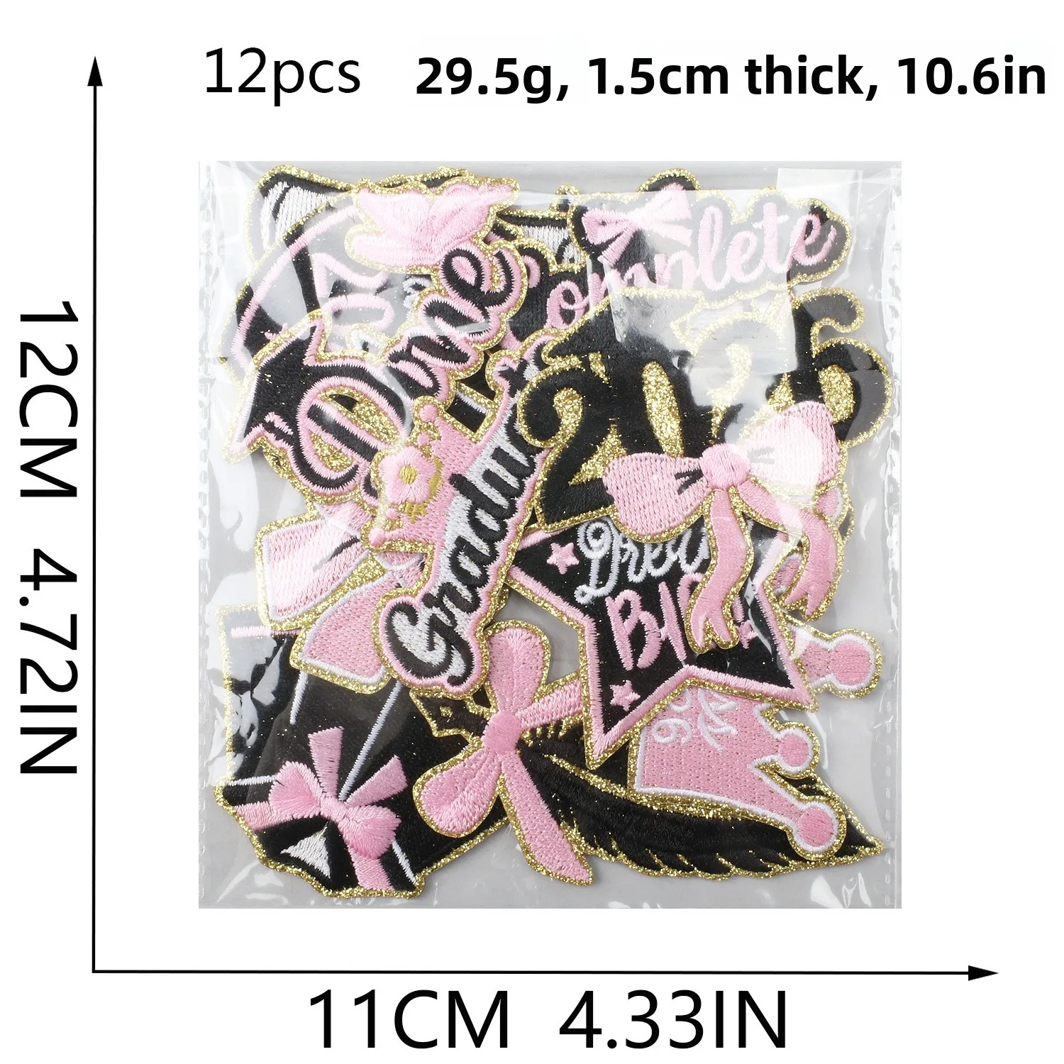 The Future Is Bright Graduation Season Embroidery Patches Cloth Sticker Clothes Decoration Commemorative Test Paper Embroidery