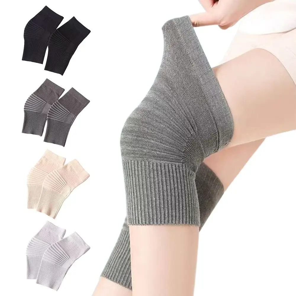 Women Men Cotton Knee Warmers Knitted Stretch Fit Knee Brace Pads Soft Thermal Thermal Knee Pads Protects Joints,