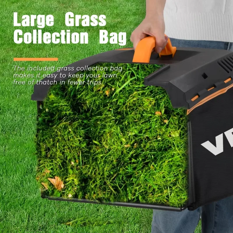 【Brand new】Vertak 1600W Brushed Electric Lawn Mower, 35L Grass Bag & 6-Pos Height Adjust, 2-Step Safe Start Lawn Cutter for Gard