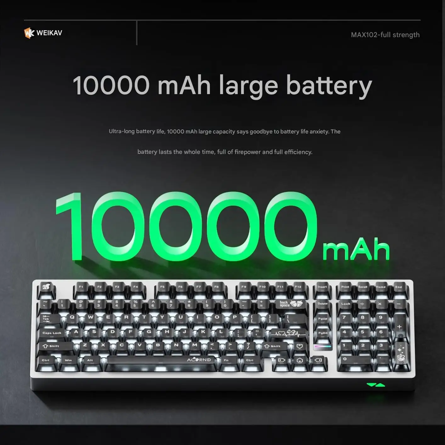 Weikav MAX-102 Mechanical Keyboard kit Aluminum Alloy RGB Wireless Bluetooth Three Mode Hot Swap Support QMK via for PC Gamers