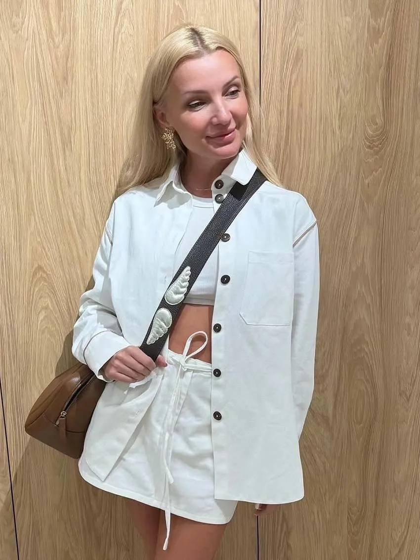 Marthaiqiqi algodão feminino camisola 2 peça terno turn-down colarinho pijamas de manga longa saias casuais feminino conjunto de pijamas