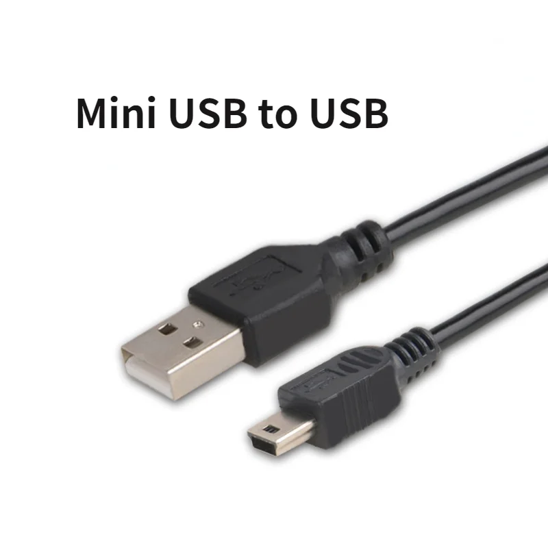 

1 шт., чёрный кабель Mini USB 2,0, 5-контактный кабель Mini USB для быстрой зарядки и передачи данных для MP3, MP4 плеера, автомобильного видеорегистратора, GPS, цифровой камеры