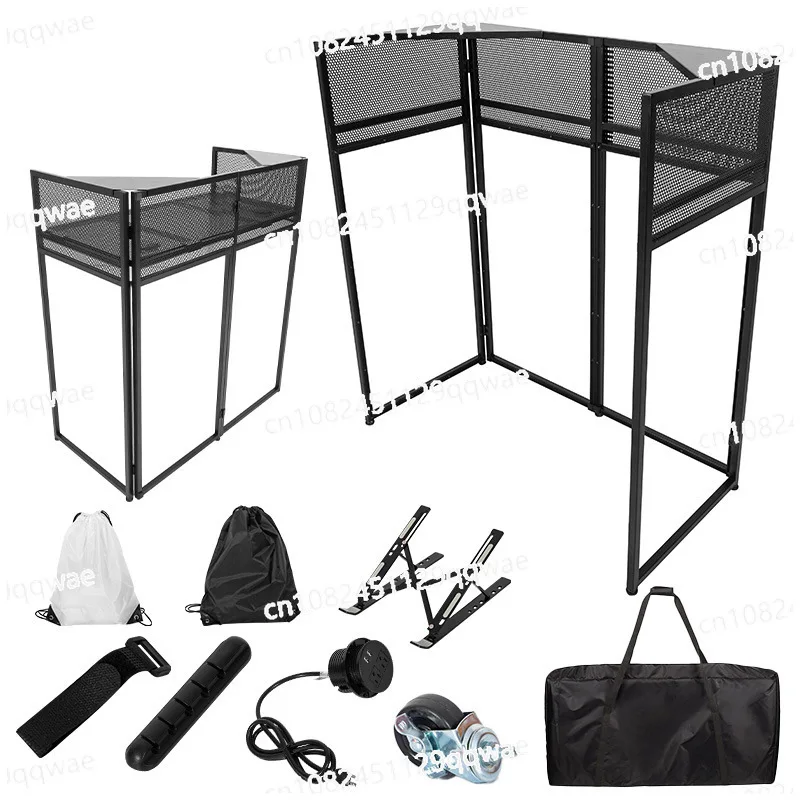 Foldable disc table new nightclub portable disc table bar luminous dj table led mixer