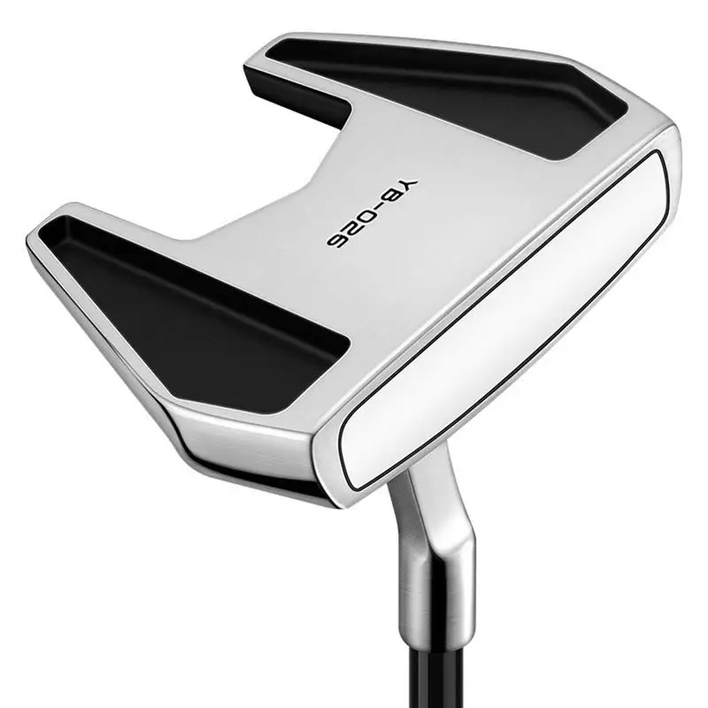 Palos de Golf de acero inoxidable para hombres, palos de Golf para principiantes, diseño de superficie de golpeo de ranura de Putter de pie, blanco