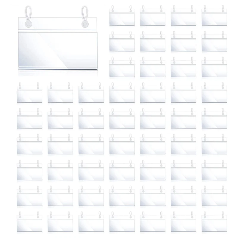 Пластиковые держатели этикеток, зажимы для вешалок для билетов с легкой кнопкой, застежка-замок для продуктов на рынке корзины (120)