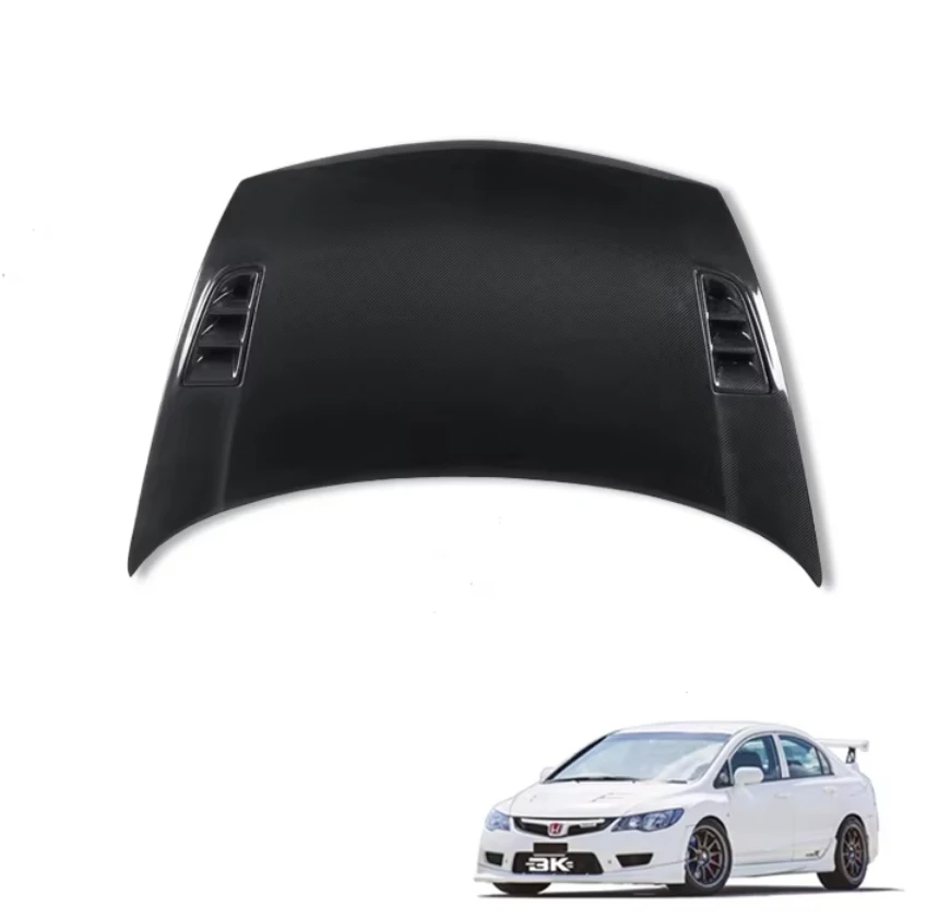 

FOR Civic FD2 Modified RR Style Front Bonnet Car Body Parts Carbon Fiber Engine Cover Hood For Honda Civic FD2 Engine Hoods