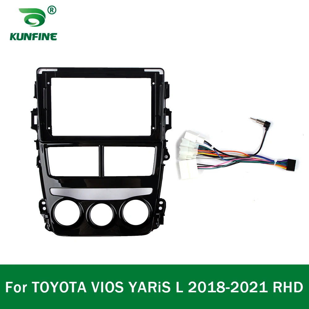 Car GPS Navigation Stereo For TOYOTA VIOS/YARiS L 18-21 RHD Radio Fascias Panel Frame Fit 2Din 9 Inch In Dash Headunit Screen