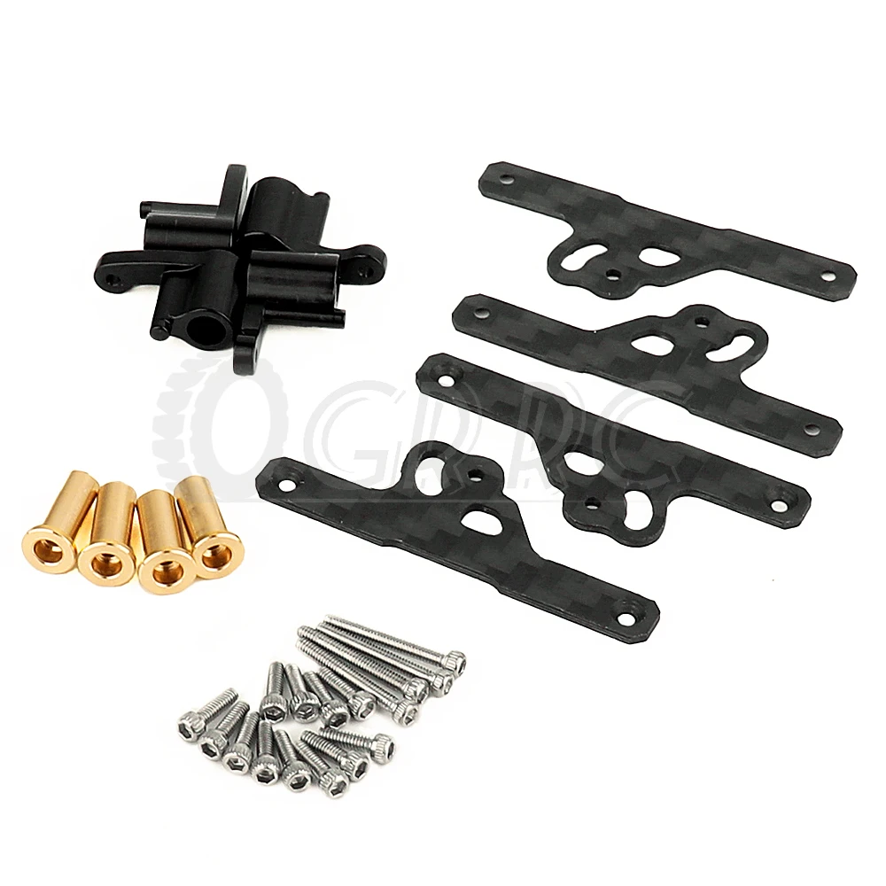 

Carbon Fiber Shock Flex Blades and Aluminum Shock Mounts for 1/24 RC Crawler SCX24 Upgrade Parts