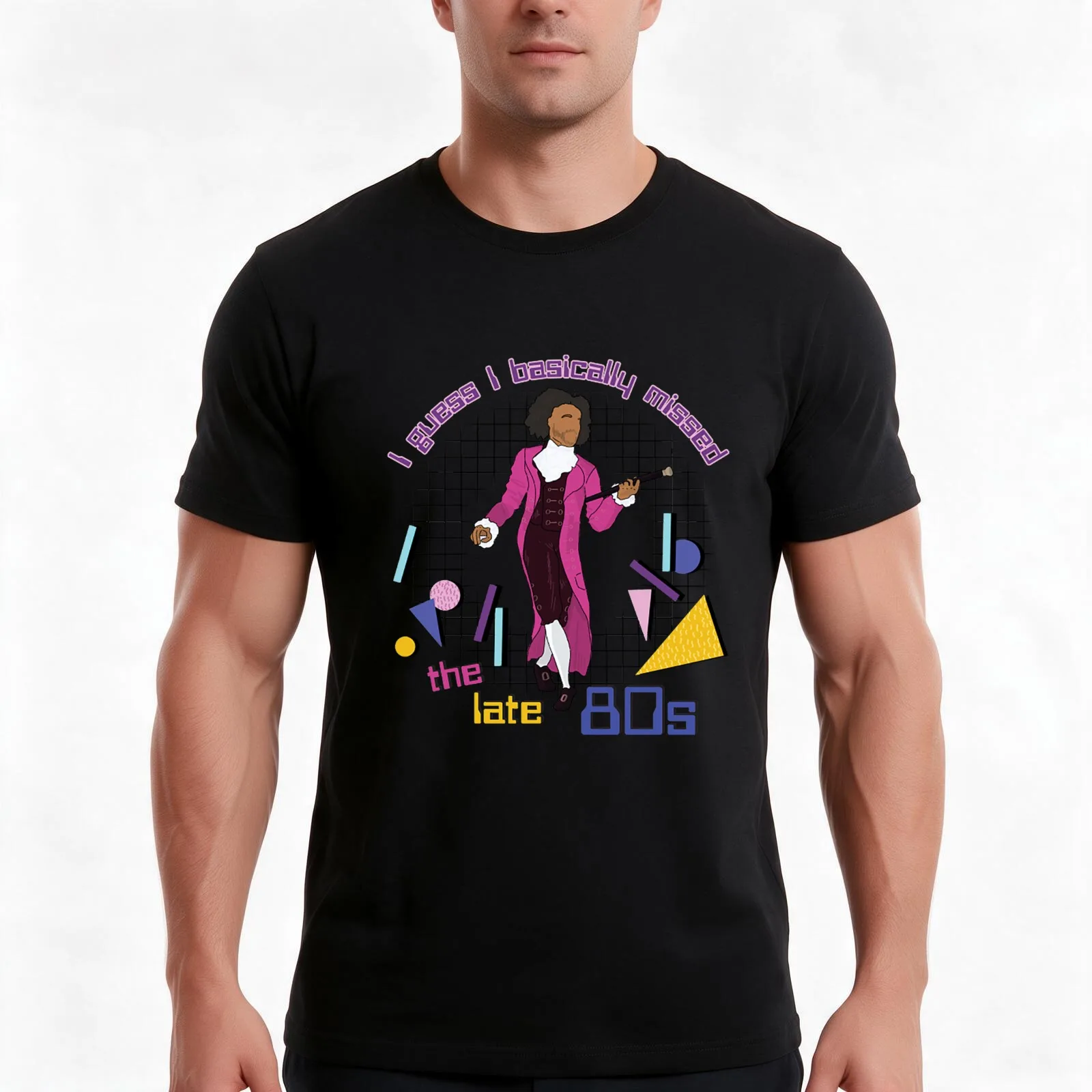 Jefferson - I basically missed the late 80s - retro inspired Ham fan art T-Shirt, Summer Casual Cotton Tee, Unisex Men Women