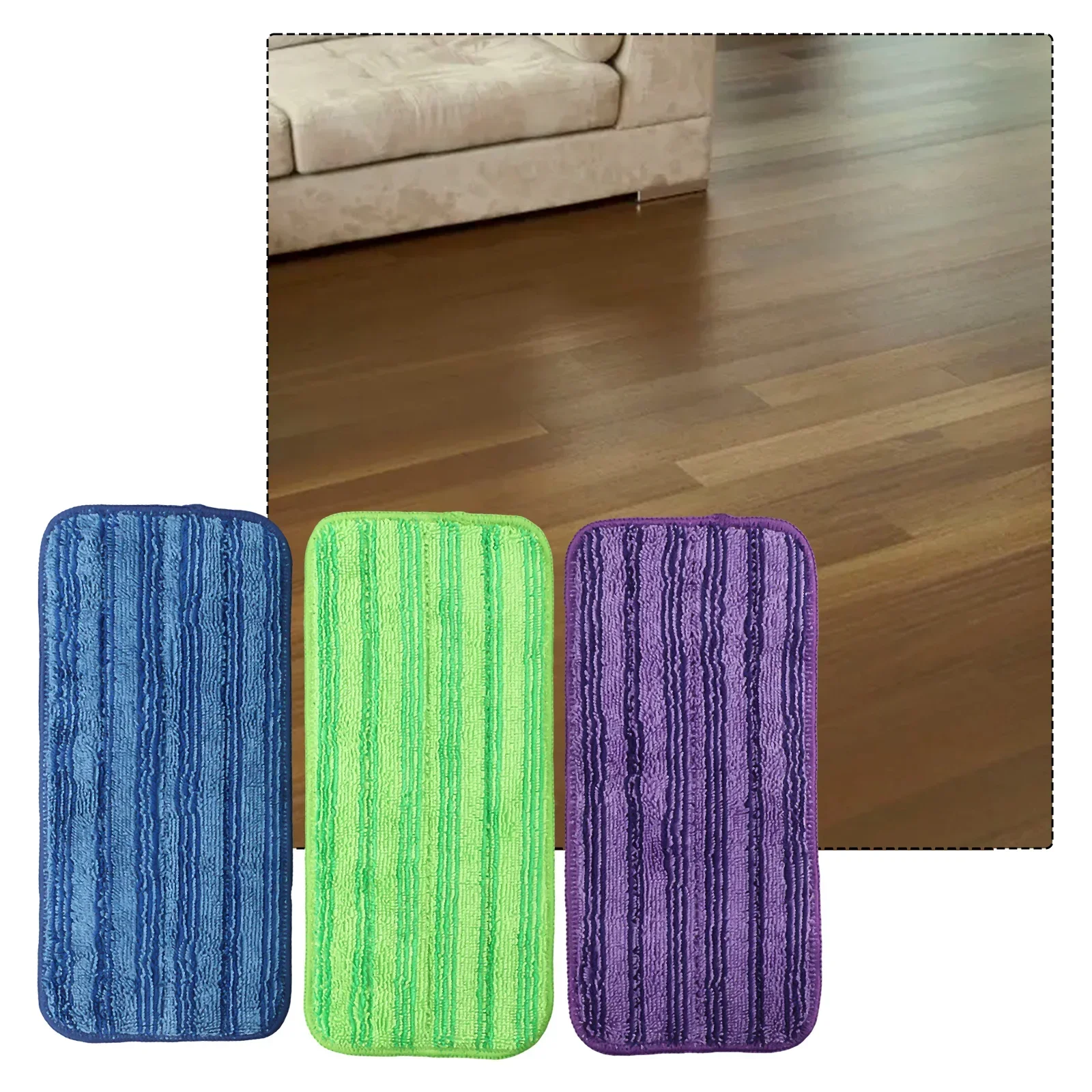 Powerful Cleaning with For Swiffer Wet Jet Pads Reusable Microfiber Refills for Sticky Messes Purple + Green + Blue