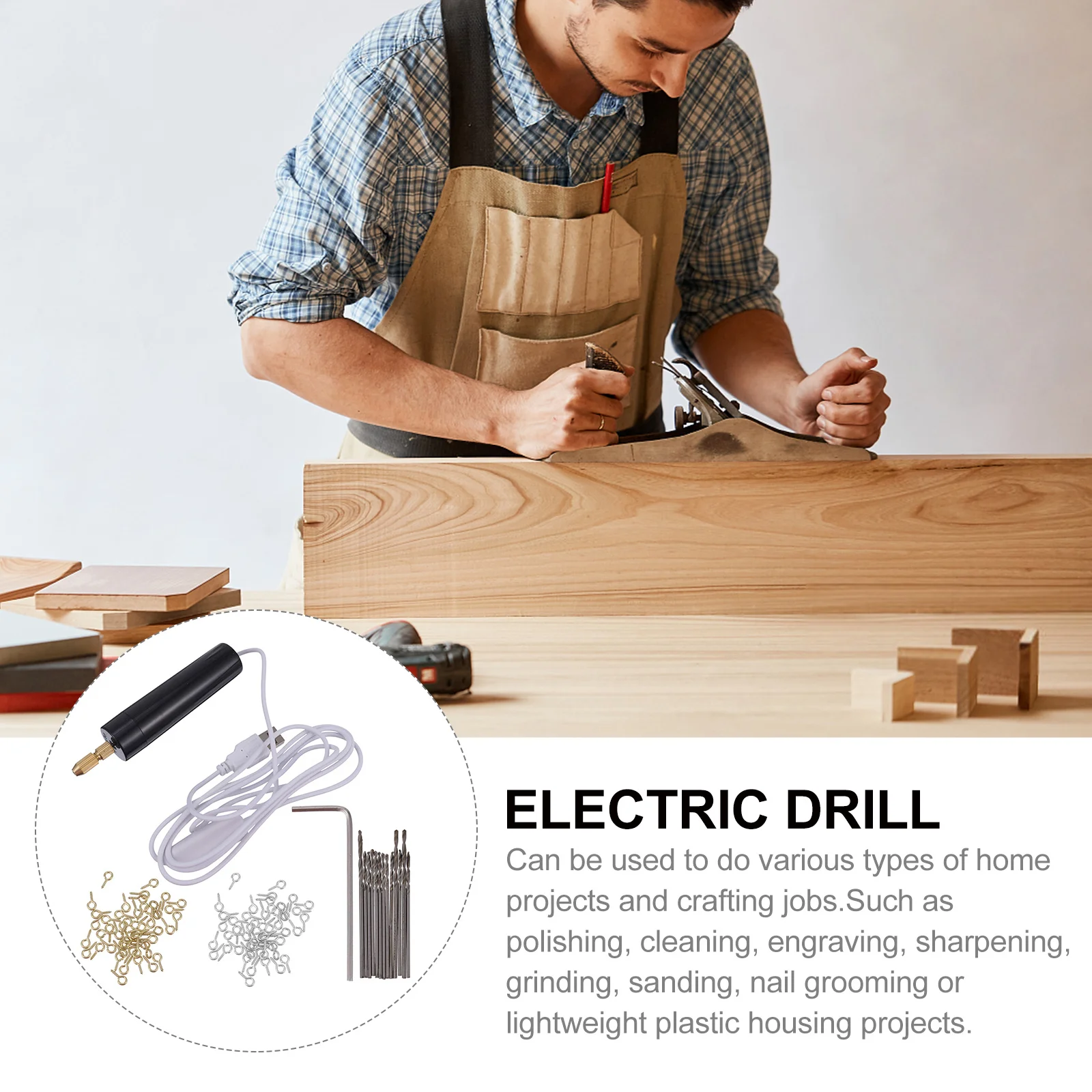 

115 pcs Mini Electric Drill Cordless Rotary Tool Usb Charging For Woodworking Engraving Pen Portable Diy Projects Wireless Drill