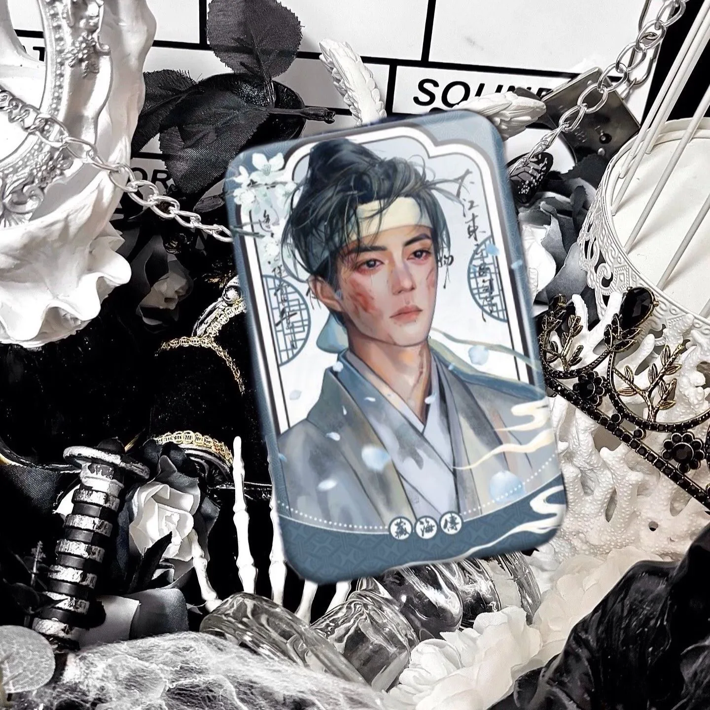 Xiao Zhan Bar, 티베트 바다 전설, 어린이 노예, 사각형 배지, 코스프레 펜던트, 외관 선물 DIY