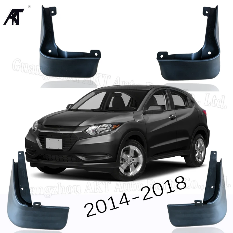 

Black Front &Rear Mud Fender Flaps Splash Guard Mudflaps Mudguard Cover Trim For HR-V HONDA VEZEL 2014-2018 2020 Mud Flap