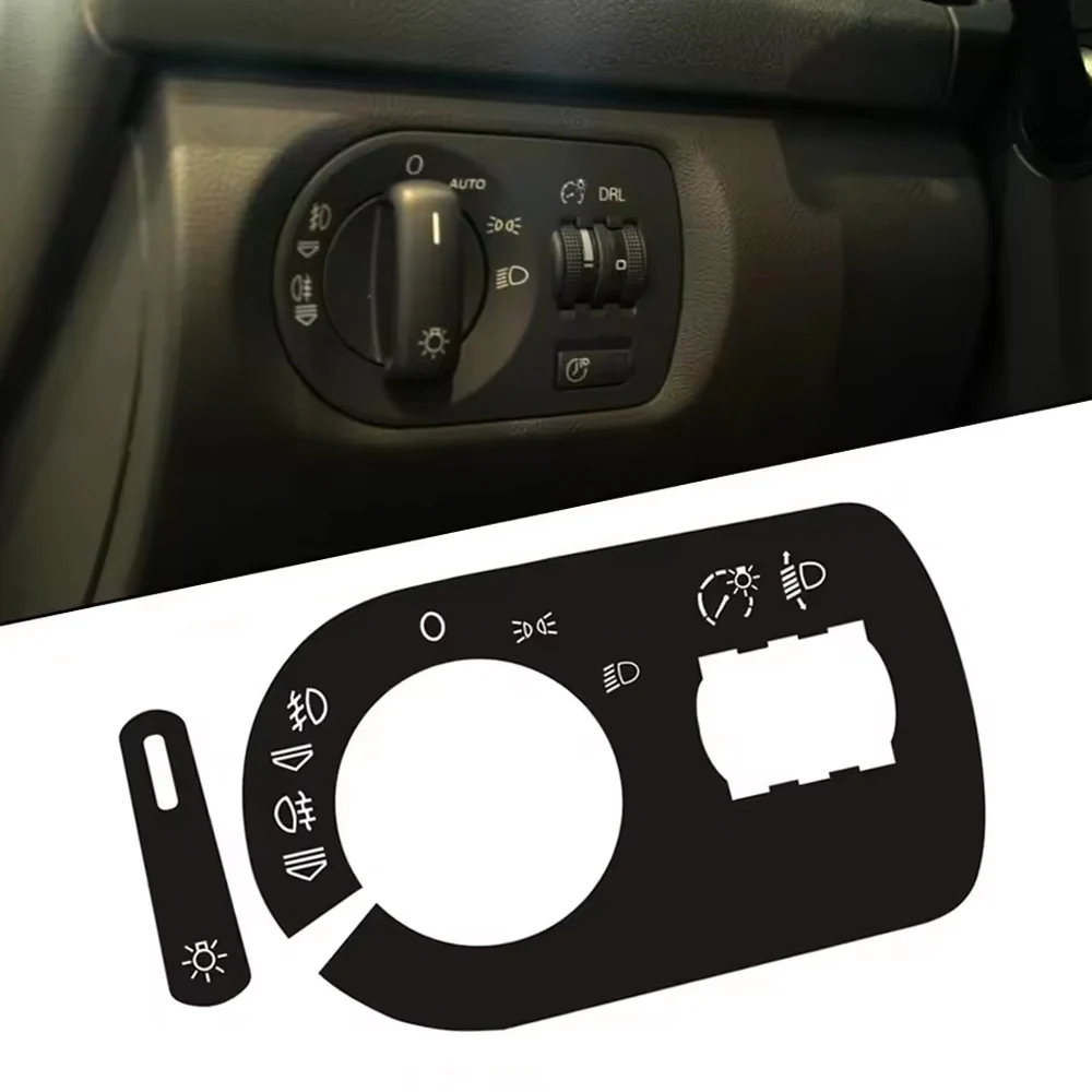 Auto Worn Knob Switch Interior Decals Car Radio Headlight Button Repair Stickers Car Interior Decor Sticker for Audi A3 8P 04-08