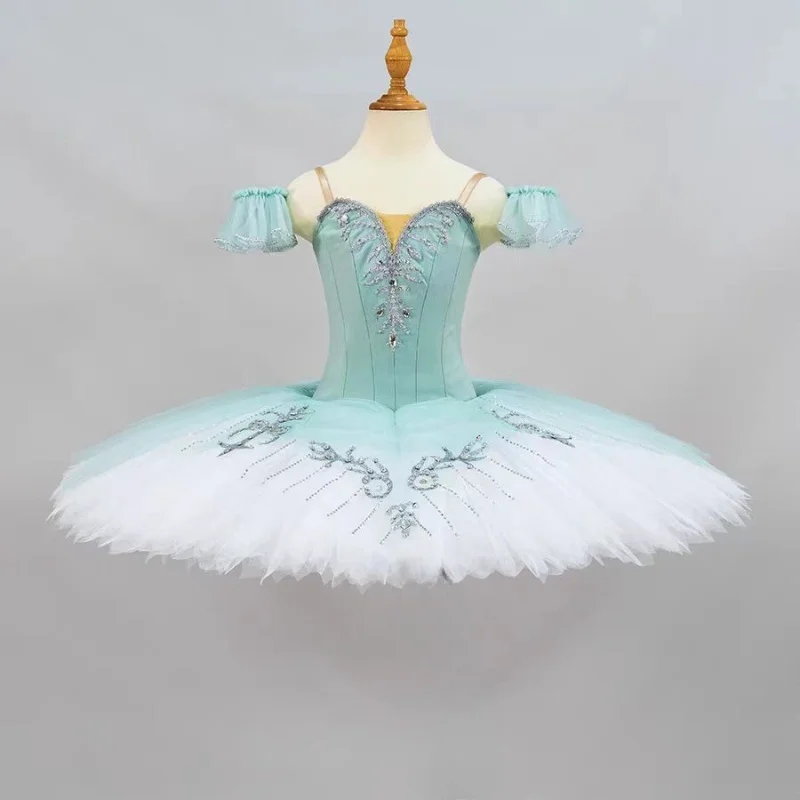 Robe tutu de ballet haut de gamme personnalisée Mizusawa fée solo variation robe de compétition Macaron vert