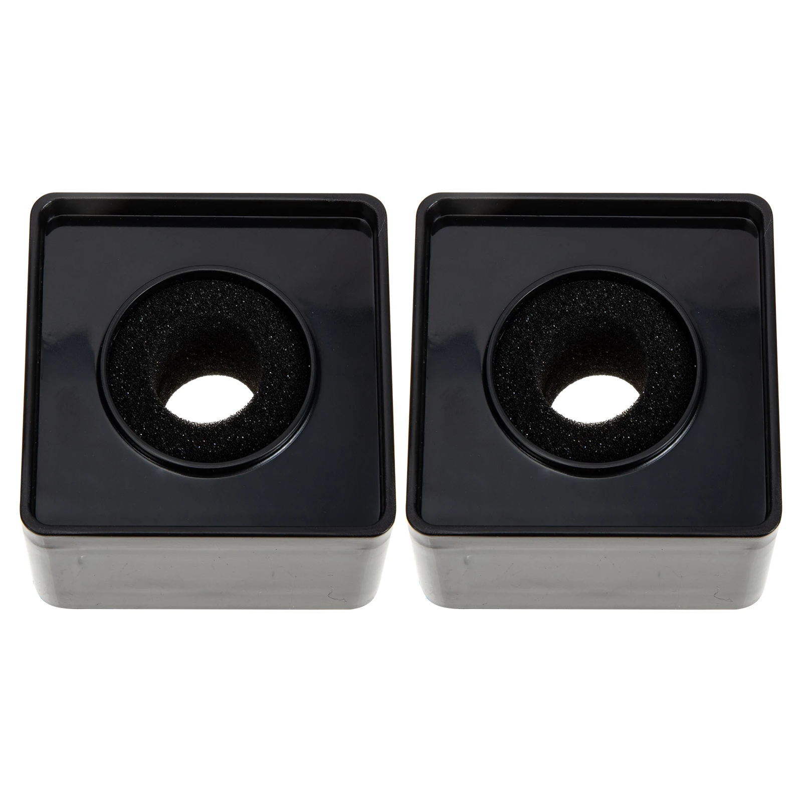 

2pcs Portable Cube Square Cube Microphone Flag Microphone Logo Flags Black Abs Material Compact Durable For Interview Outdoor