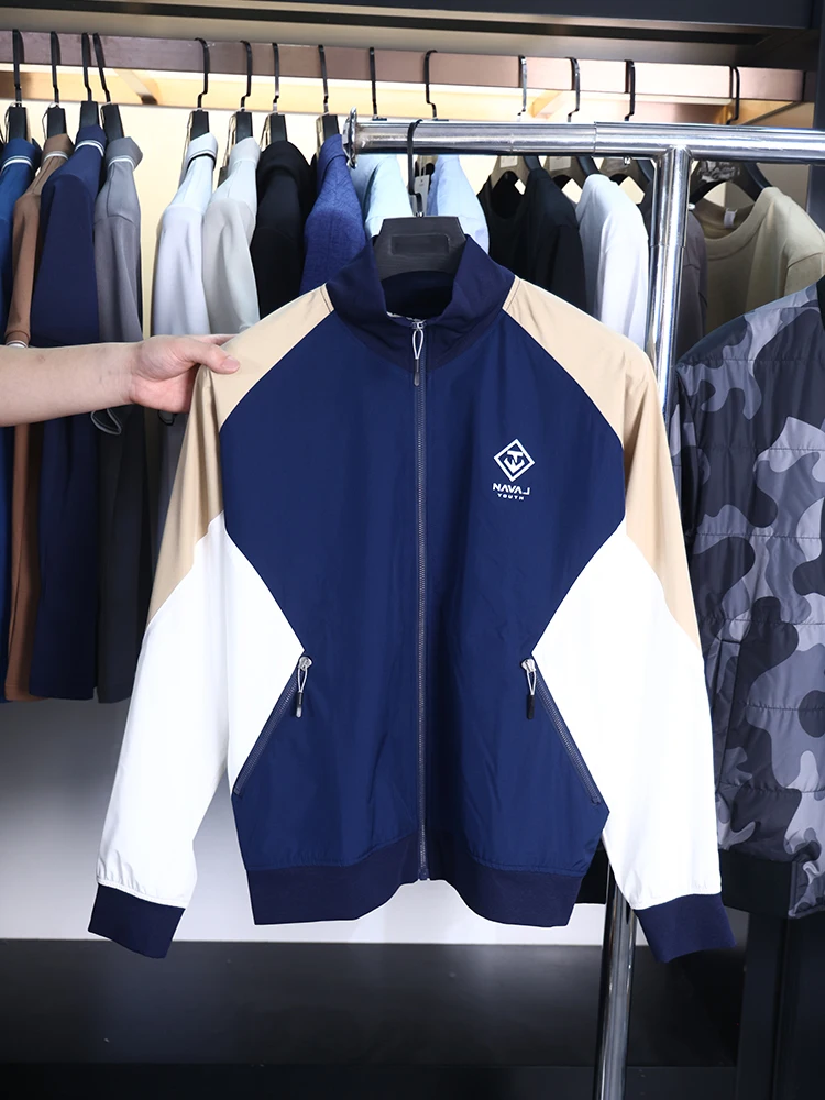 

Homesi, весна-лето, мужская модная лоскутная молодежная спортивная повседневная куртка с верхом-стойкой, длинный воротник-стойка