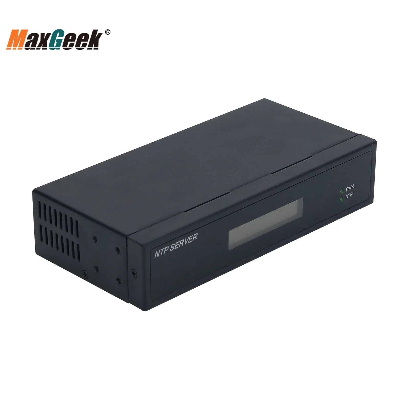 Maxgeek TF-NTP-LITE ntp server + 10m antenne netzwerk zeit server mit bildschirm 2 netzwerk ports unterstützung für beidou gps glonass qzss