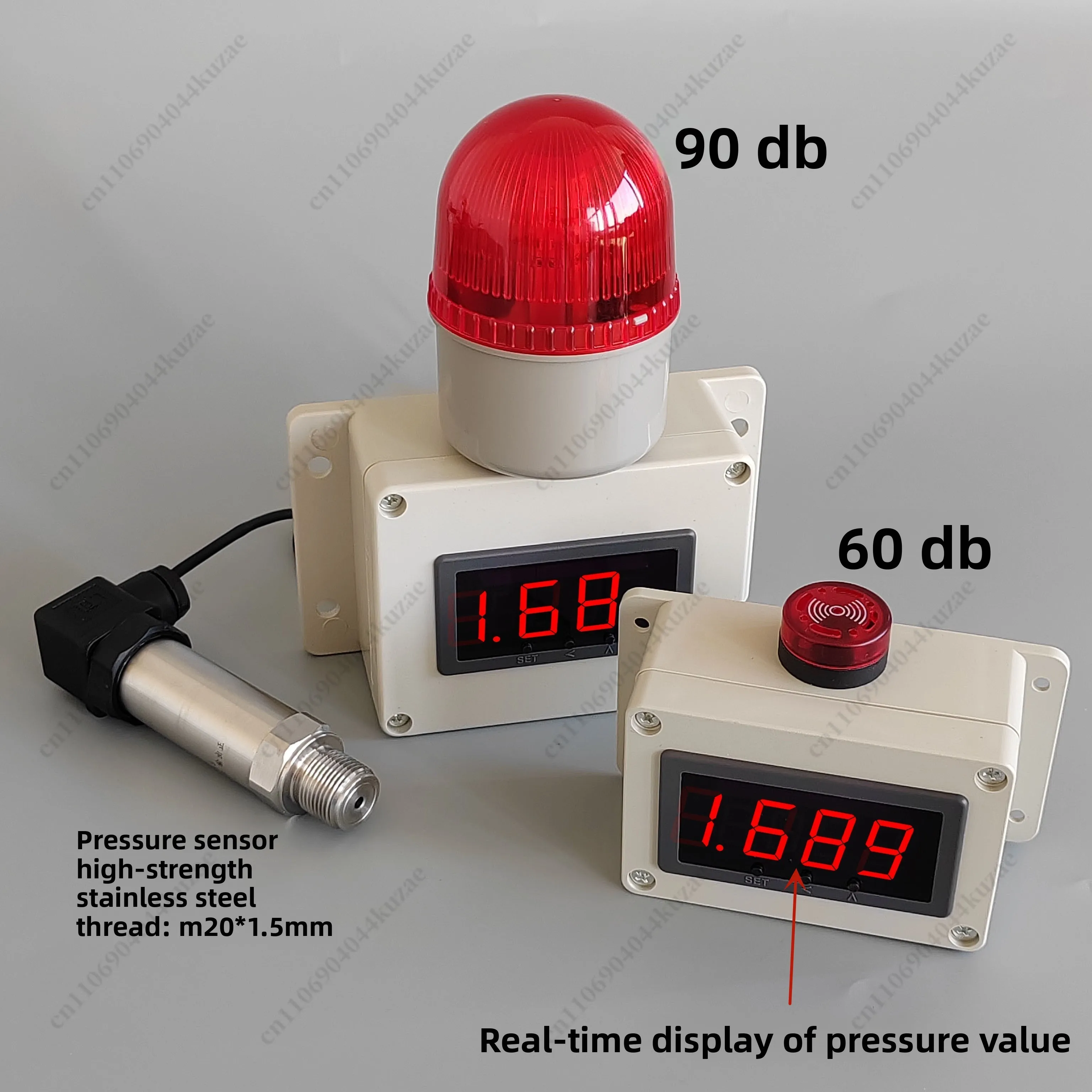 Digital Gas & Liquid Pressure Alarm Sensor - High/Low Pressure Detection for Air, Oxygen, Vacuum & Pipeline Monitoring