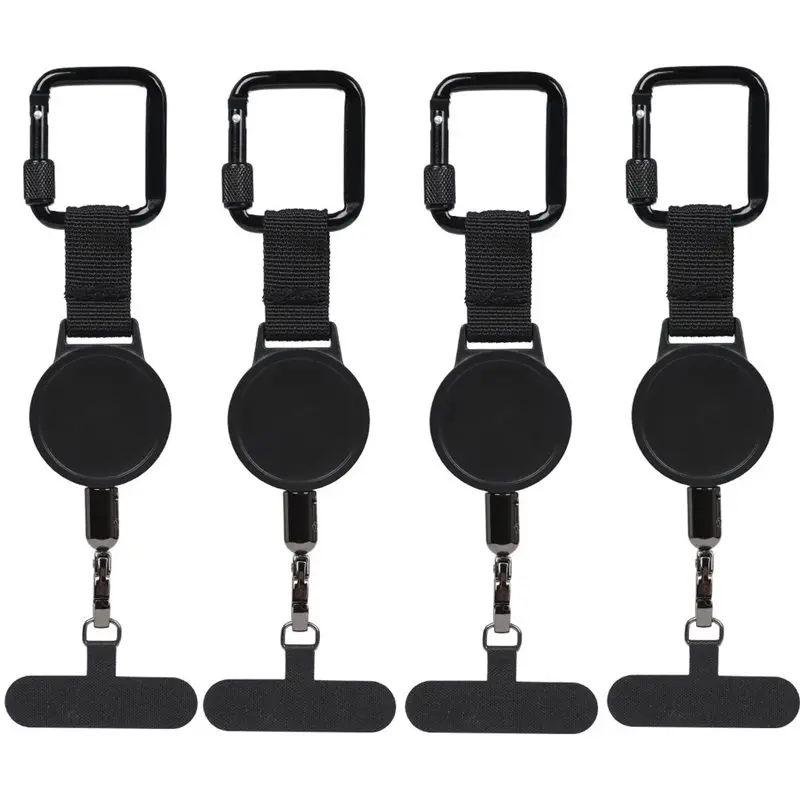 Super Deal -Universal Anchor& Locking Carabiner Phone Tether Anti Theft:Phone Lanyard For Outdoor Travel For Skiing,Hiking 4PCS