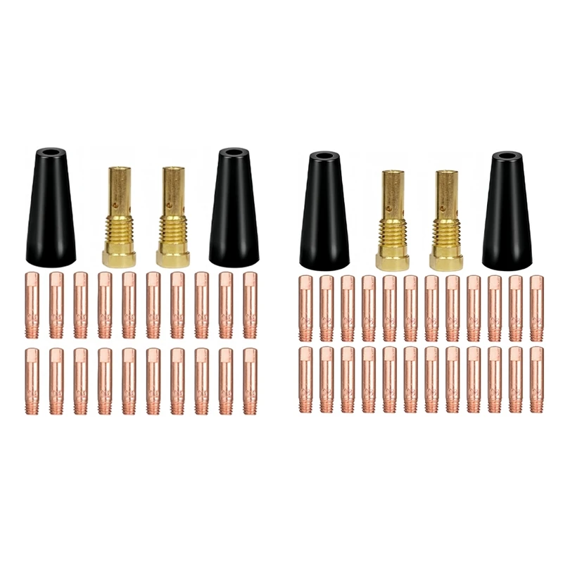 Kit de acessórios para pistola de soldagem, bicos sem gás com núcleo de fluxo de 24 peças, acessórios de soldagem mig