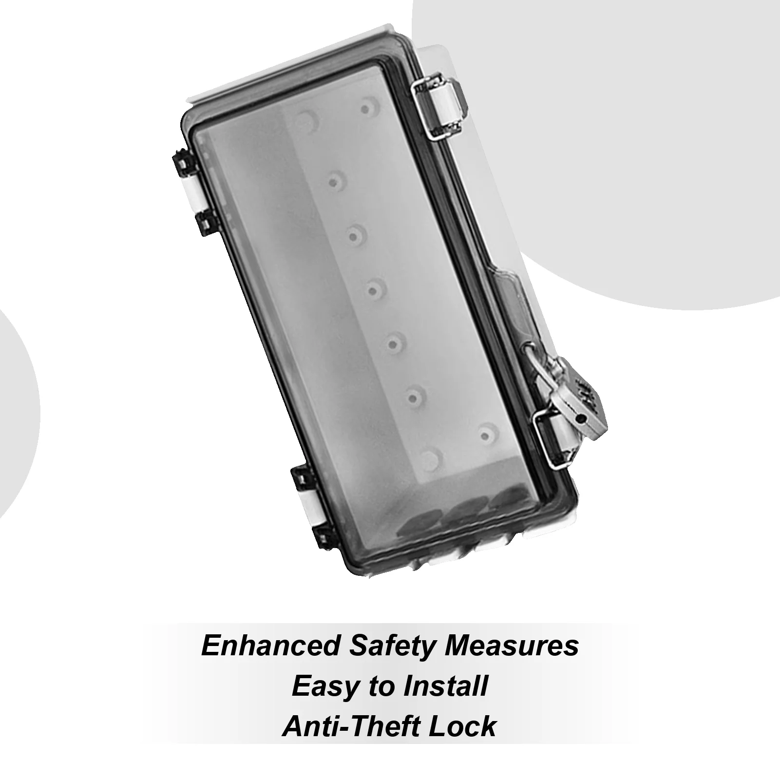 

Electrical Junction Box Clear Cover Electrical Outlet Box Dustproof Case With Lock Protect Outlet Plug Power Strip
