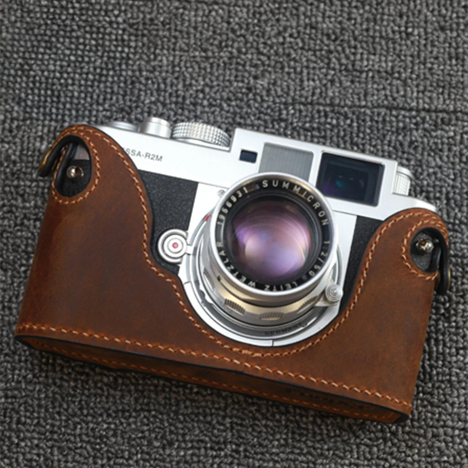 New Camera Leather Case For Nikon FM2 FM3a FE2 FM FA FE Cowhide Bag Handmade Half case retro camera Bag brown black green blue