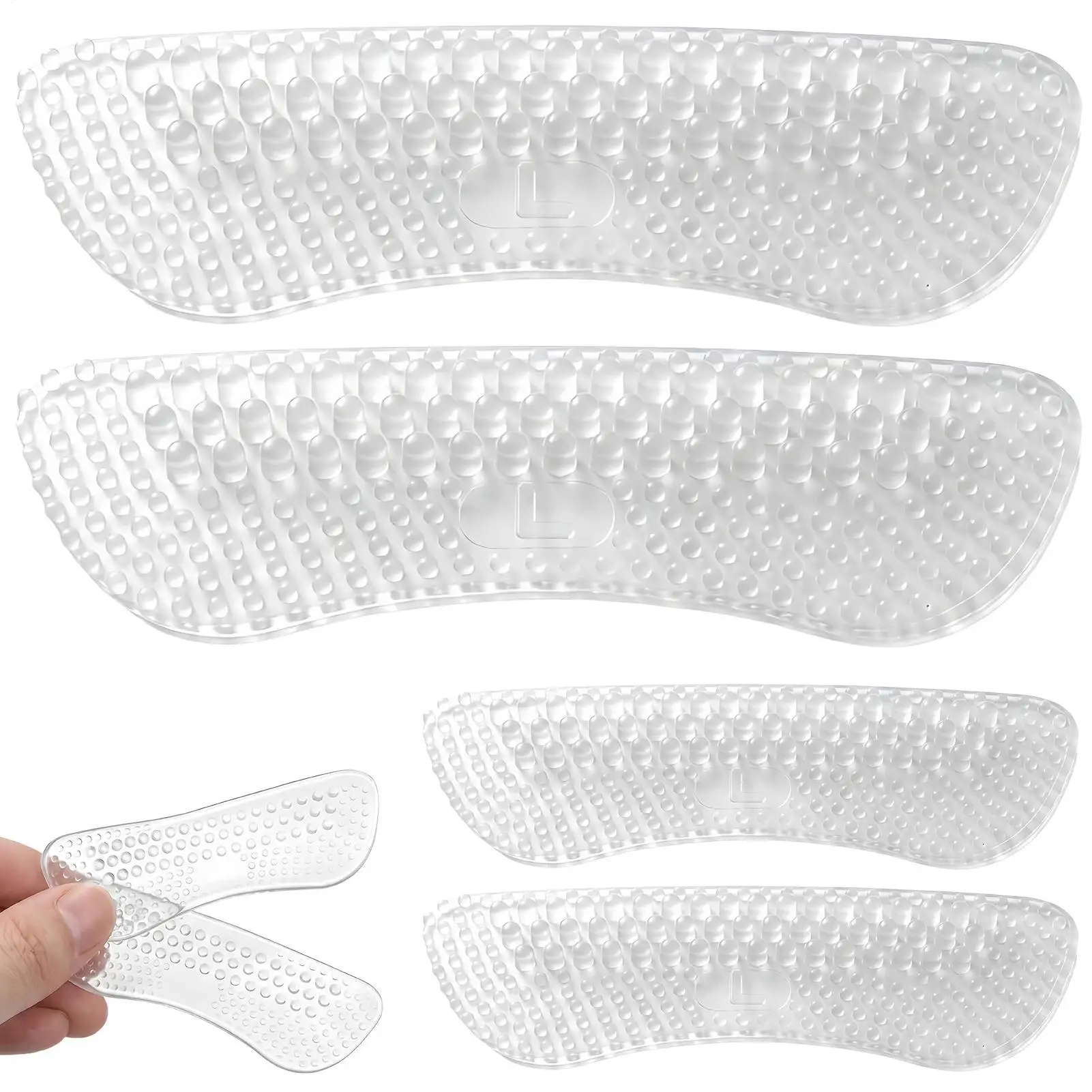 4-Piece Silicone Shoulder Strap Anti-Slip Pads, Wallet Shoulder Strap Non-Slip Pads, Shoulder bag Tote Clear Protective Pads