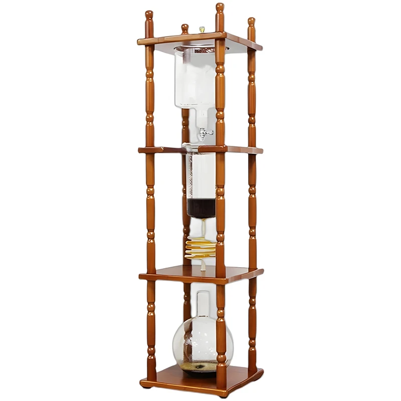 

25 person ice drip coffee pot drip type ice brewing manual coffee machine large commercial solid wood hand punch