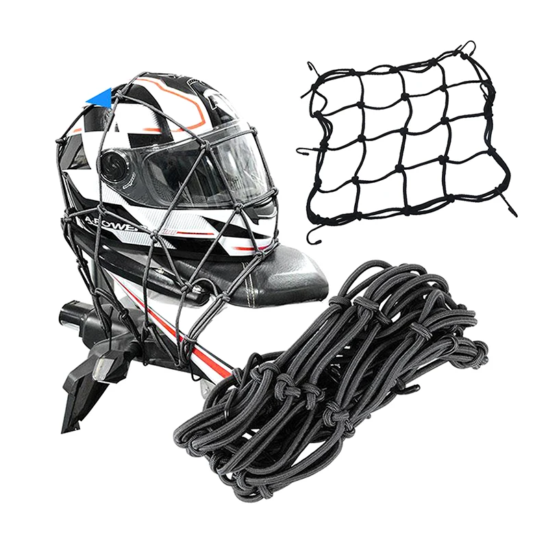 

1 Pcs Motorcycle Luggage Net Helmet Mesh Fuel Tank Storage Rubber Band Luggage Compaction Storage Cargo Sorting Net