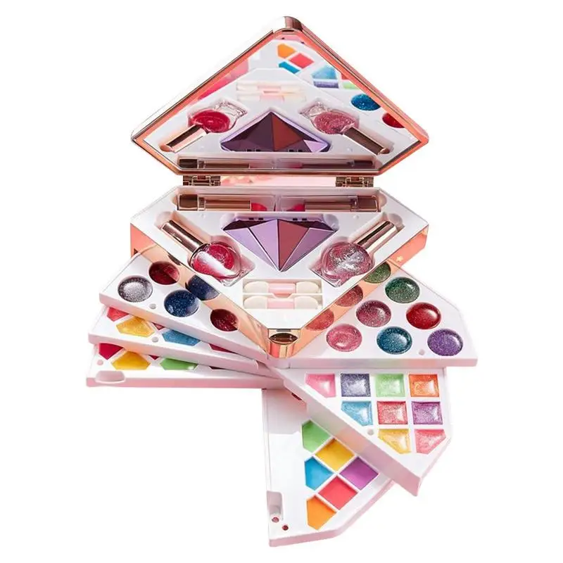 

Girls Makeup Kit For Kid Washable Cosmetic Palette With Light And Music Girls Birthday Gifts Pretend Play Cosmetic Toys For Home