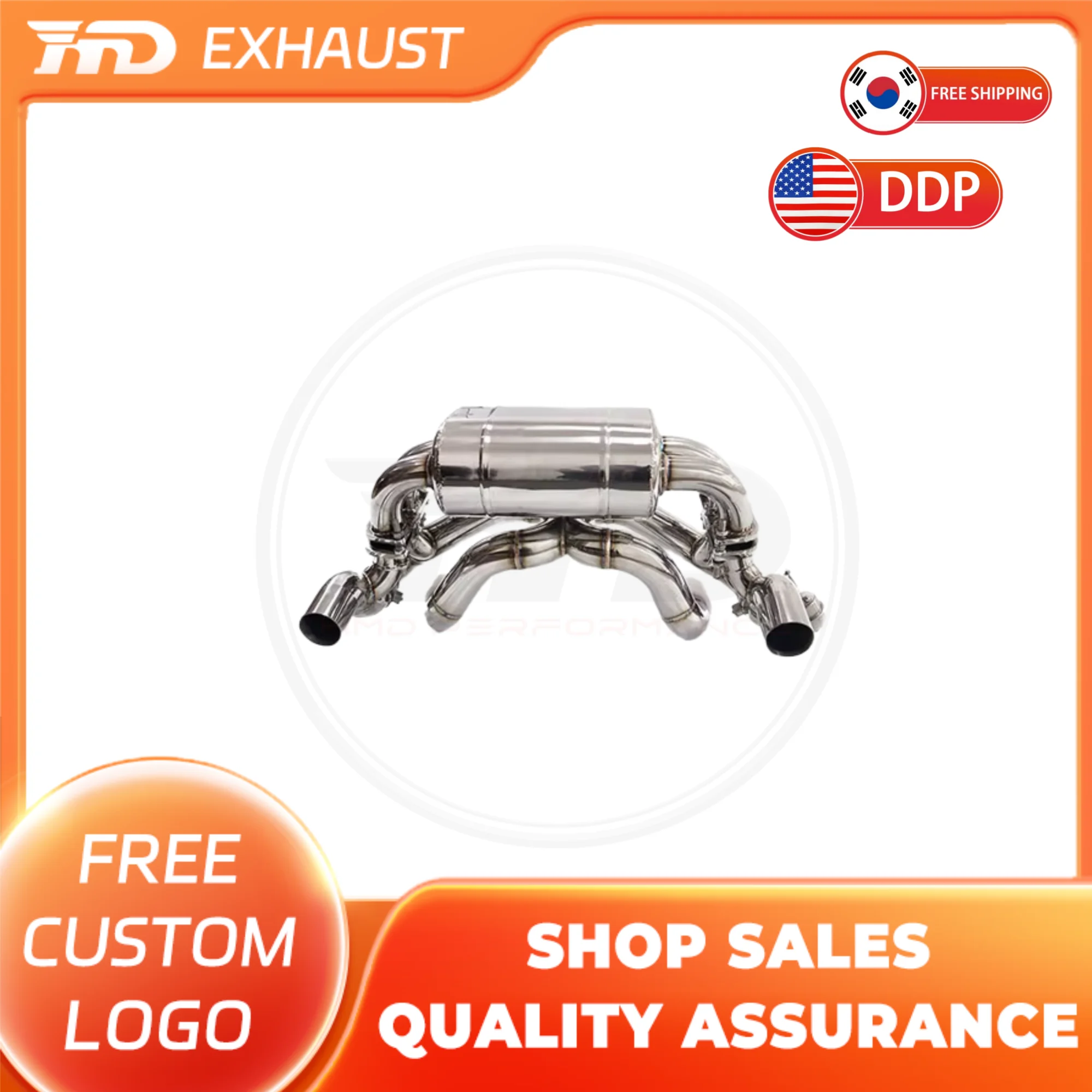 

HMD Hot sale Stainless Steel Exhaust System Performance Catback exhaust for Ferrari F430 scuderia 4.3L Valve Muffler