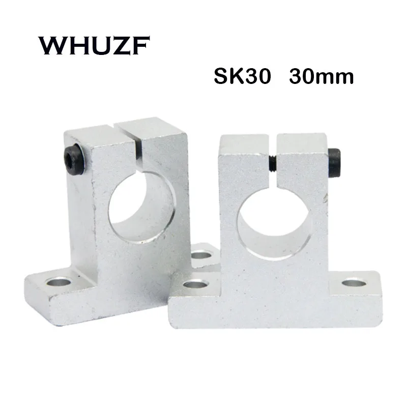 

WHUZF линейный подшипник Бесплатная доставка 2 шт. SK30 30 мм линейный подшипник рельсовый вал поддержка фрезерного станка с ЧПУ SH30A детали 3D-принтера sk30
