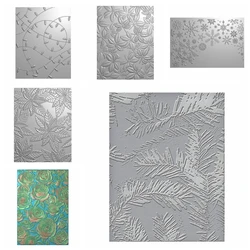Olives 3D Embossing Folder Christmas Snowflake Snowman, Rose Flowers Background Patterns Templates For DIY Scrapbooking Card