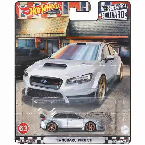 Hot Wheels '16 Subaru Wrx Sti-serien Premium Real Riders 1:64 Skala 1:64 Bilar Gjuten Modellfordon Leksaker 8 best sales Hot Wheels Subaru WRX STI - №1