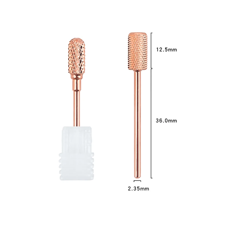 Rose Gloden Hartmetall Fräser Nagel Bohrer Bits Elektrische Maschine Maniküre Links Rechts Hand Nägel Dateien DIY Zubehör Werkzeuge – Detail 5