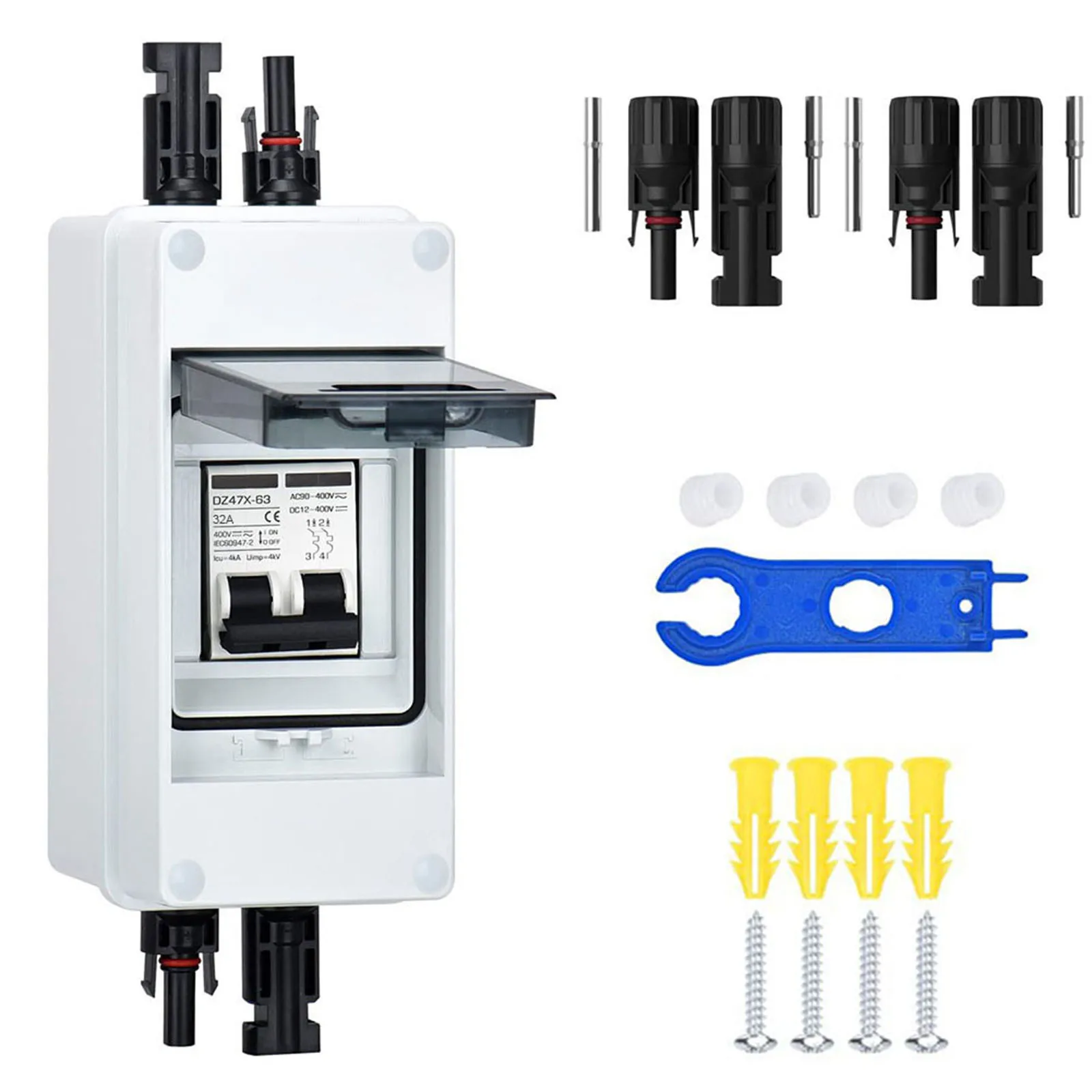 

Protect Your Solar System with 2P 32A Circuit Breaker Waterproof Isolator Switch Easy Monitoring and Installation