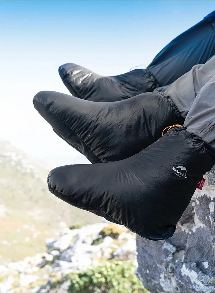 Naturehike Winter Warme Daunenschuhüberzüge für Outdoor -15°C ℃ ~0 ℃ Wasserdichte Winddichte Gänse- und Entendaunen Thermische Fußabdeckung Unisex Daunenstiefel – Detail 8