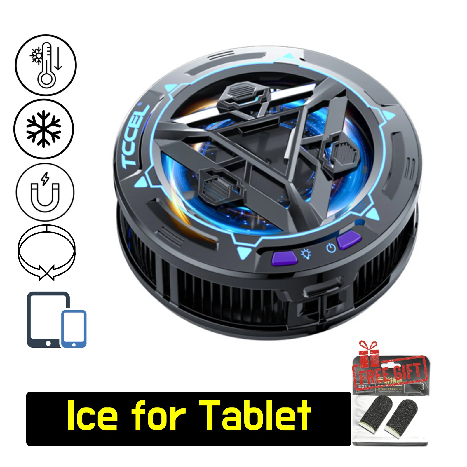 X100 PRO 24W Extreme Cooling Semiconductor Cooler for Mobile Phone & Tablet, Cooling Fan with Ice Effect for iPad/Galaxy Tab