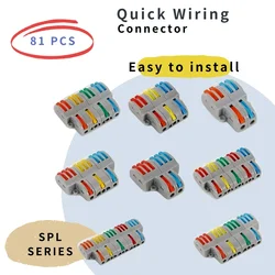 1 in Multiple Out Quick Wiring Connector Universal Splitter Wiring Cable Push-in Can Combined Butt Home Terminal Block SPL 42/63