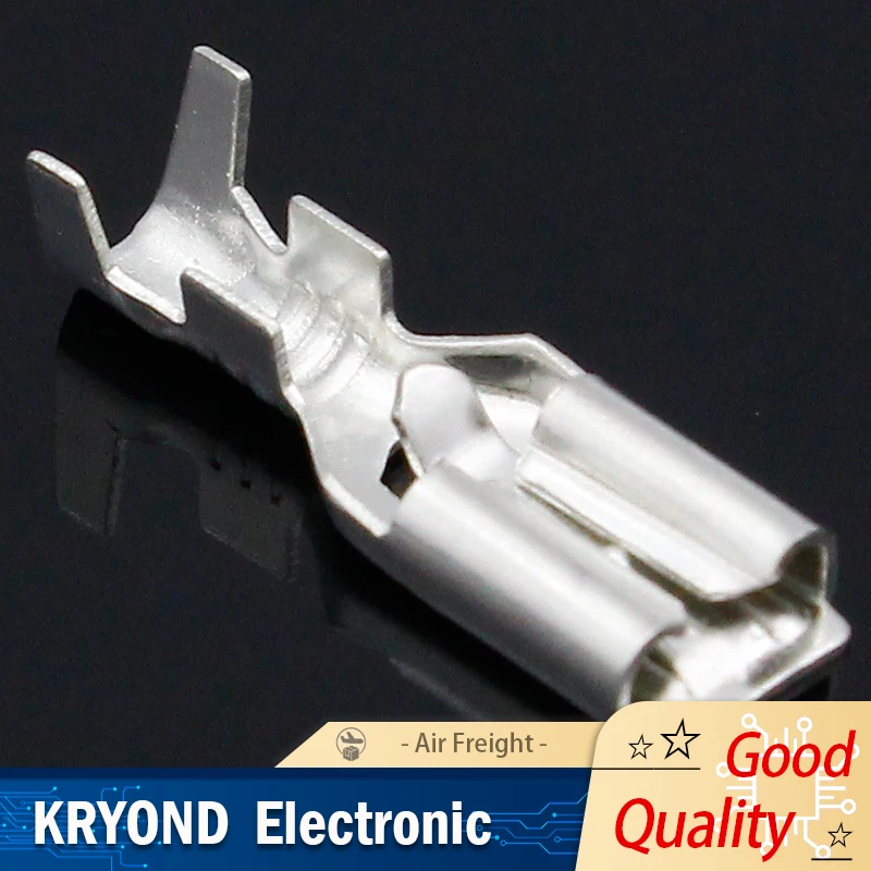 50PCS 4.8mm Female Spade Crimp Terminal Connectors with 50PCS Case