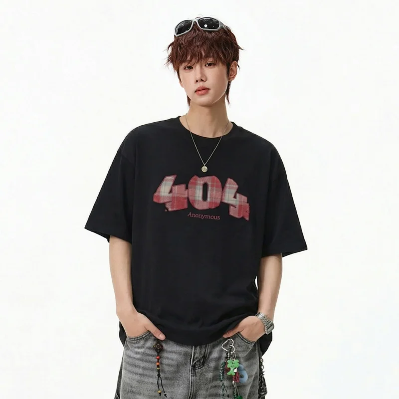 

Fashionable summer T-shirt 2026 new style for men, loose and thin, solid color trendy round neck design, short sleeves for men