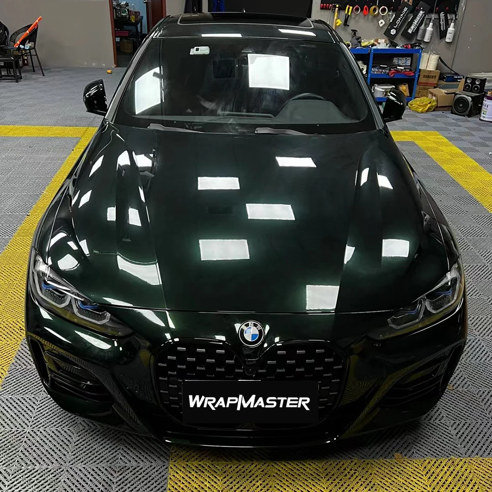 

Wrapmaster glossy metal Emerald Green whole car body film vehicle Wraps color change Vinyl Car