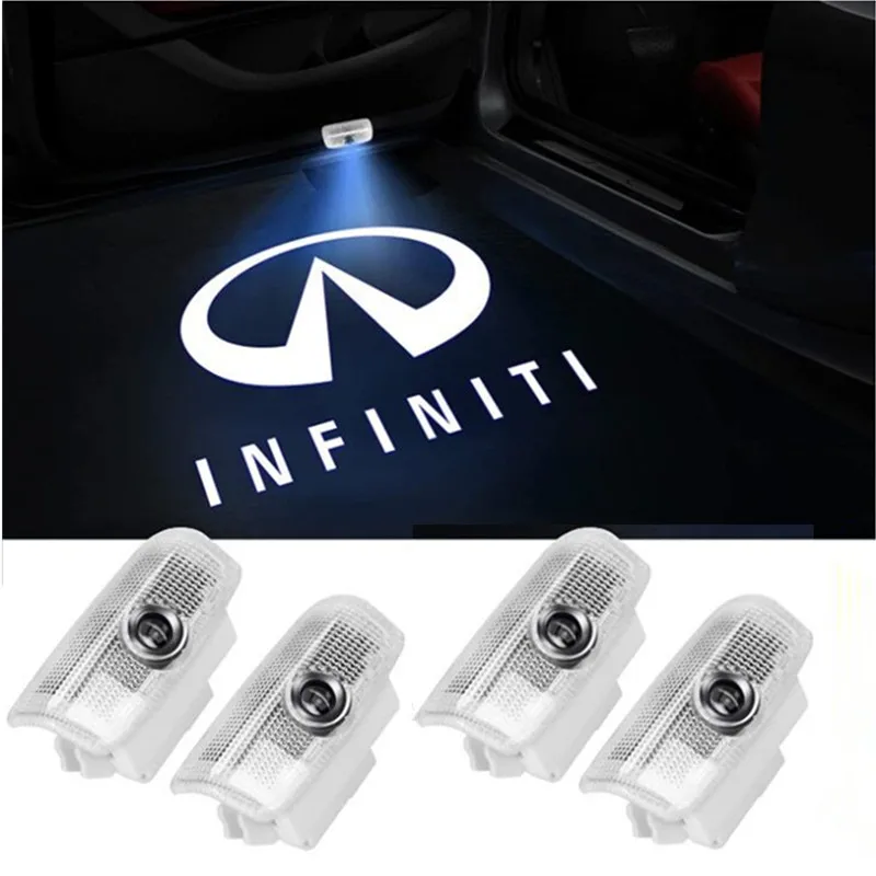 

LED Car Door Welcome Auto Logo Laser Ghost Light For Infiniti Q50 Q60 Q70 QX50 QX60 QX70 JX35 QX80 FX G M EX QX30 Car Accessorie