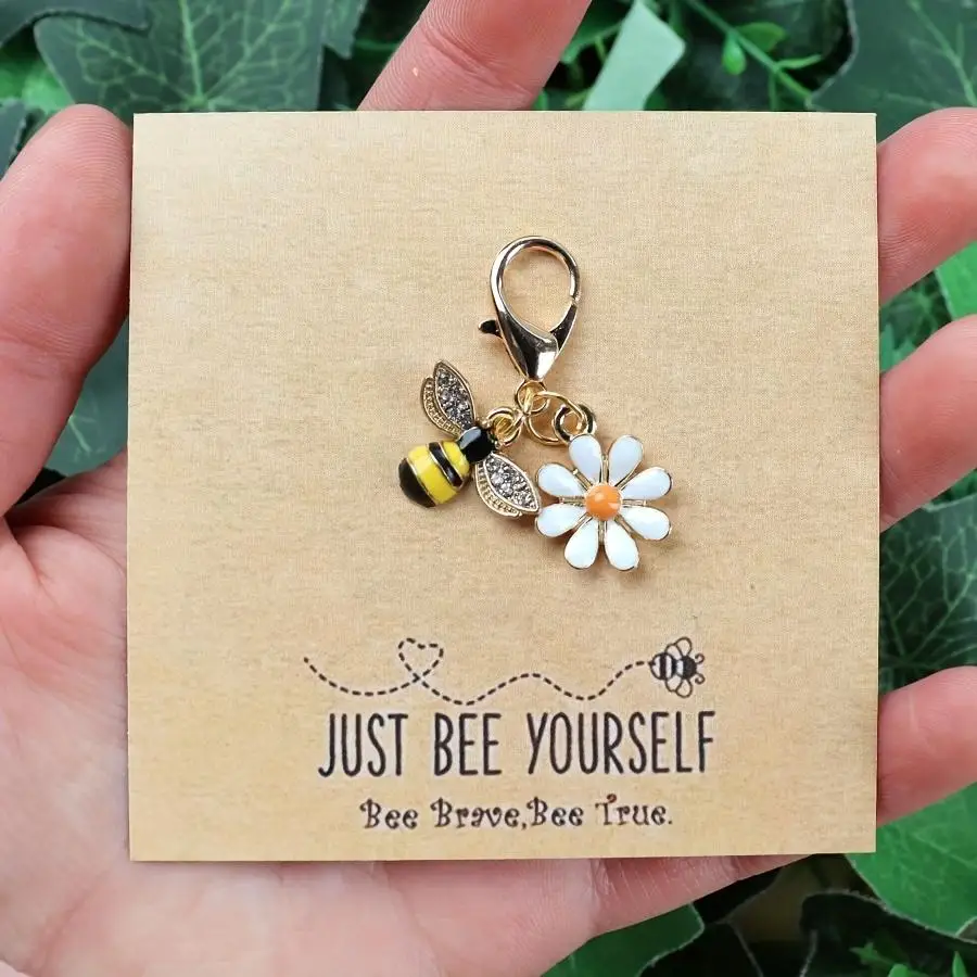 1-100pcs  Cute Mini resin  heart keychain Mixed Color Blessing Message Duck Cards For Father For Father Wedding Wedding Wedding