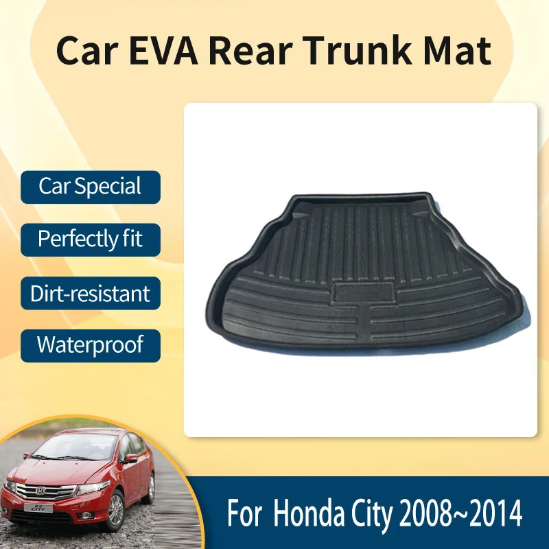 

For Honda City GM2 GM3 2008~2014 Car EVA Rear Trunk Mat Anti-dirty Trunk Storage Pad Boot Cover Cargo Carpet Rug Car Accessories