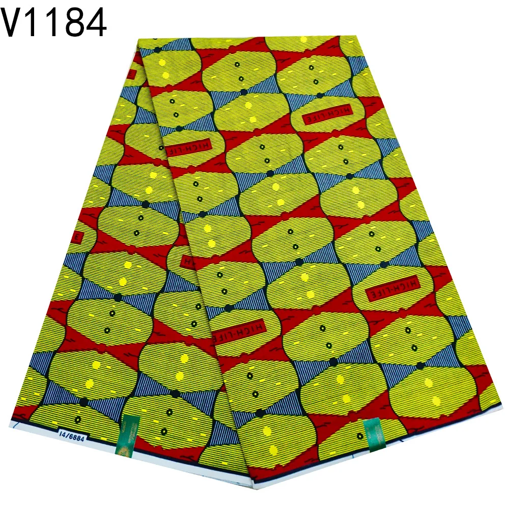 High Quality African Super Wax Print Fabric 6yards Nigeria Tissu Pagne Sew Guaranteed Real Ankara Holland Batik Cloth 100%Cotton