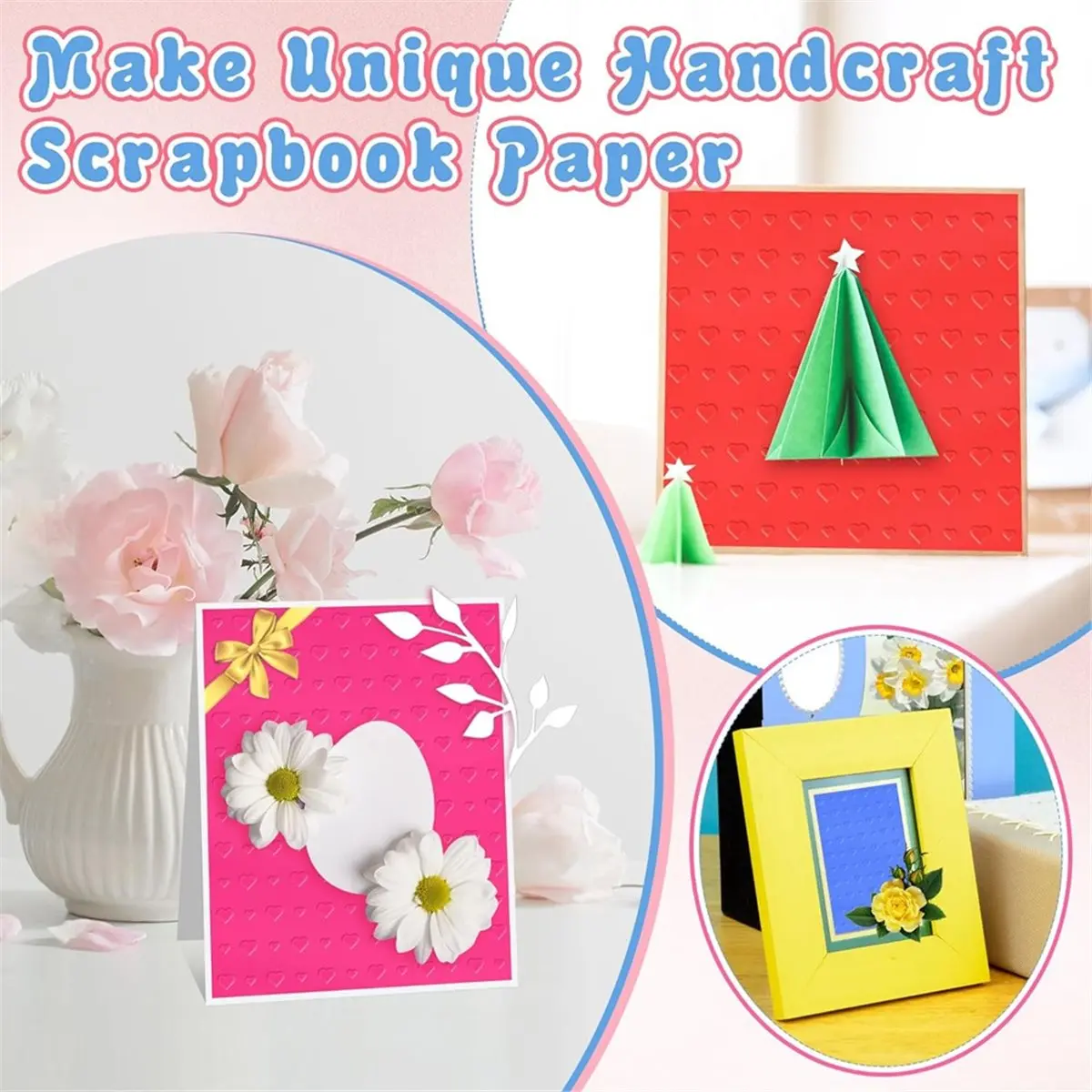 Hearts Pattern Paper Crimper for Crafting, Love Hearts Embossing Making Tool for DIY Arts Card and Scrapbooking