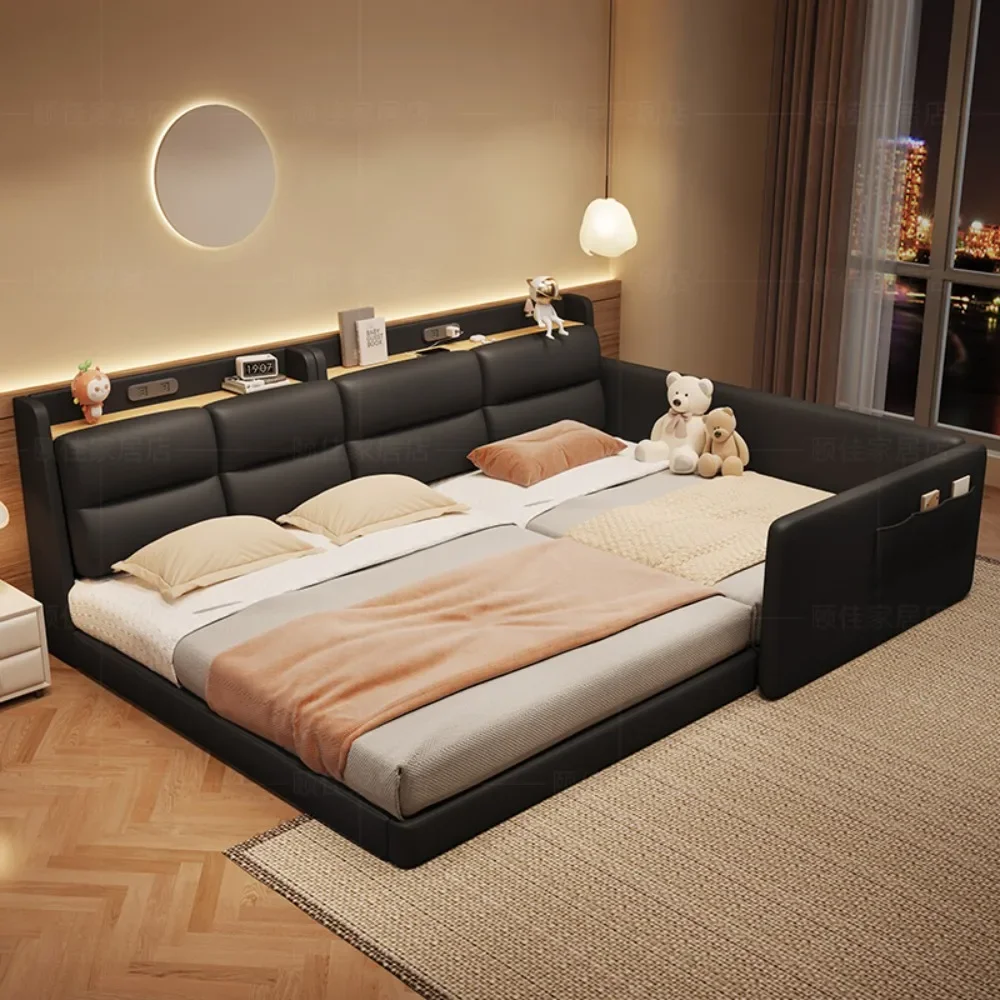 

Double Headboard 180x200cm Bed 2 People Frame Full Size Hotel Bed King Size Adults Queen Upholstered Home Bedroom Furniture
