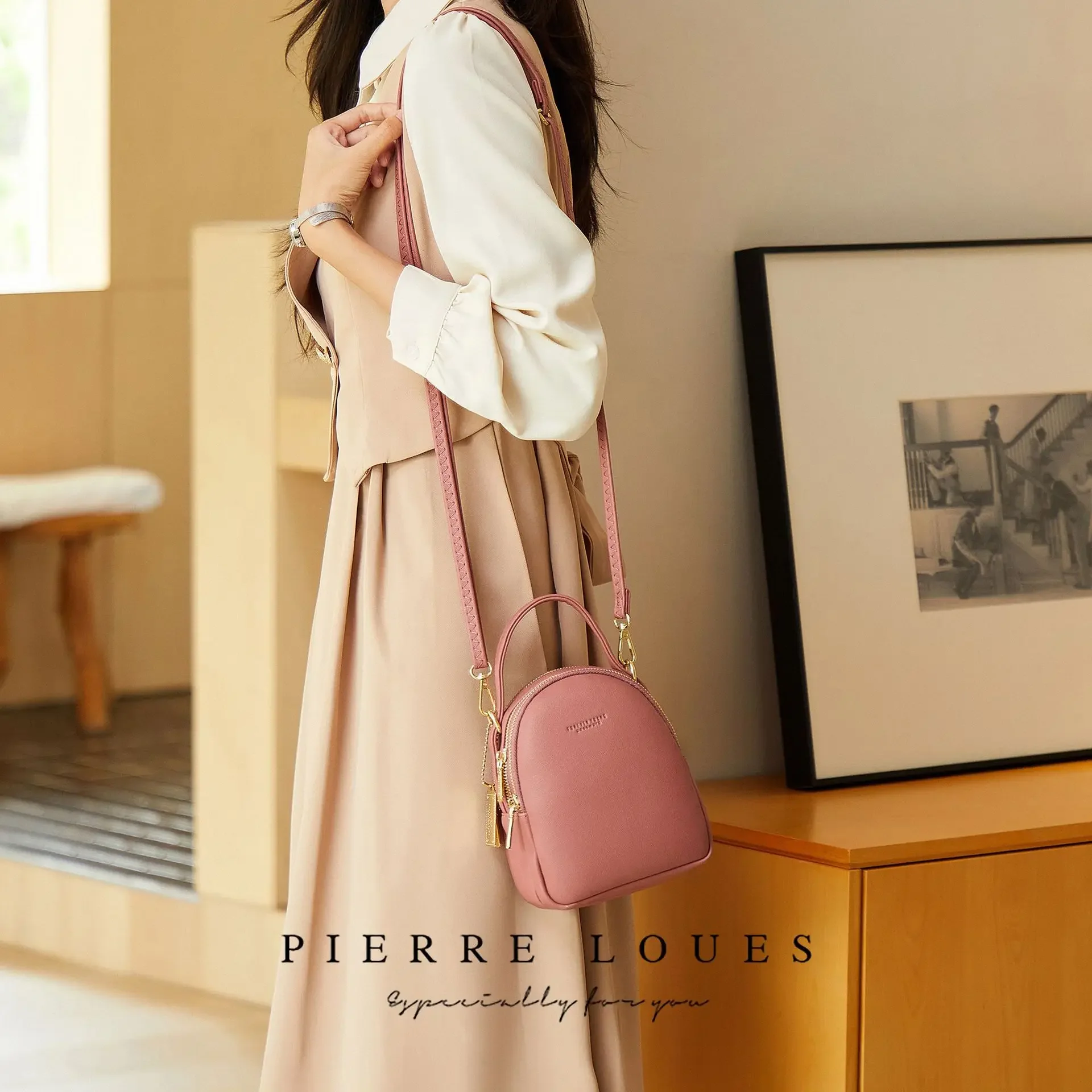 New Design Niche Cute Backpack Korean Version Solid Color Student Large Capacity Backpack Small Backpack